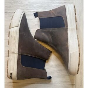Seavees Womens Laguna Chelsea Boot in Elmwood. Pull On. Rugged Oiled Leather. 10